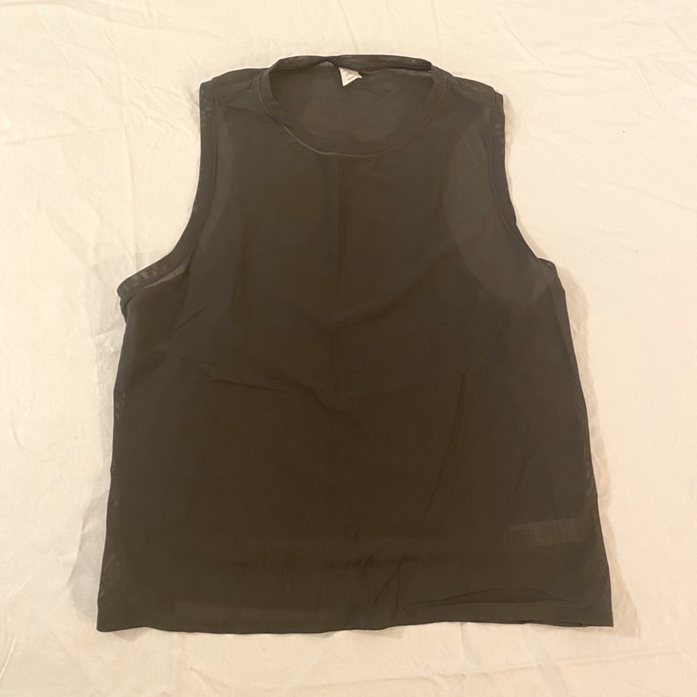 Athleta green mesh muscle tank! Size xs!